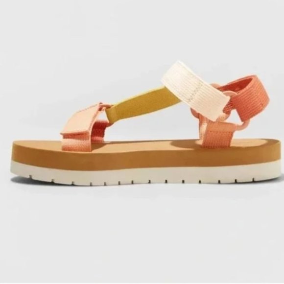 Holden Platform Sport Sandals Pink Multicolor - Universal Thread DENTED - Picture 2 of 9